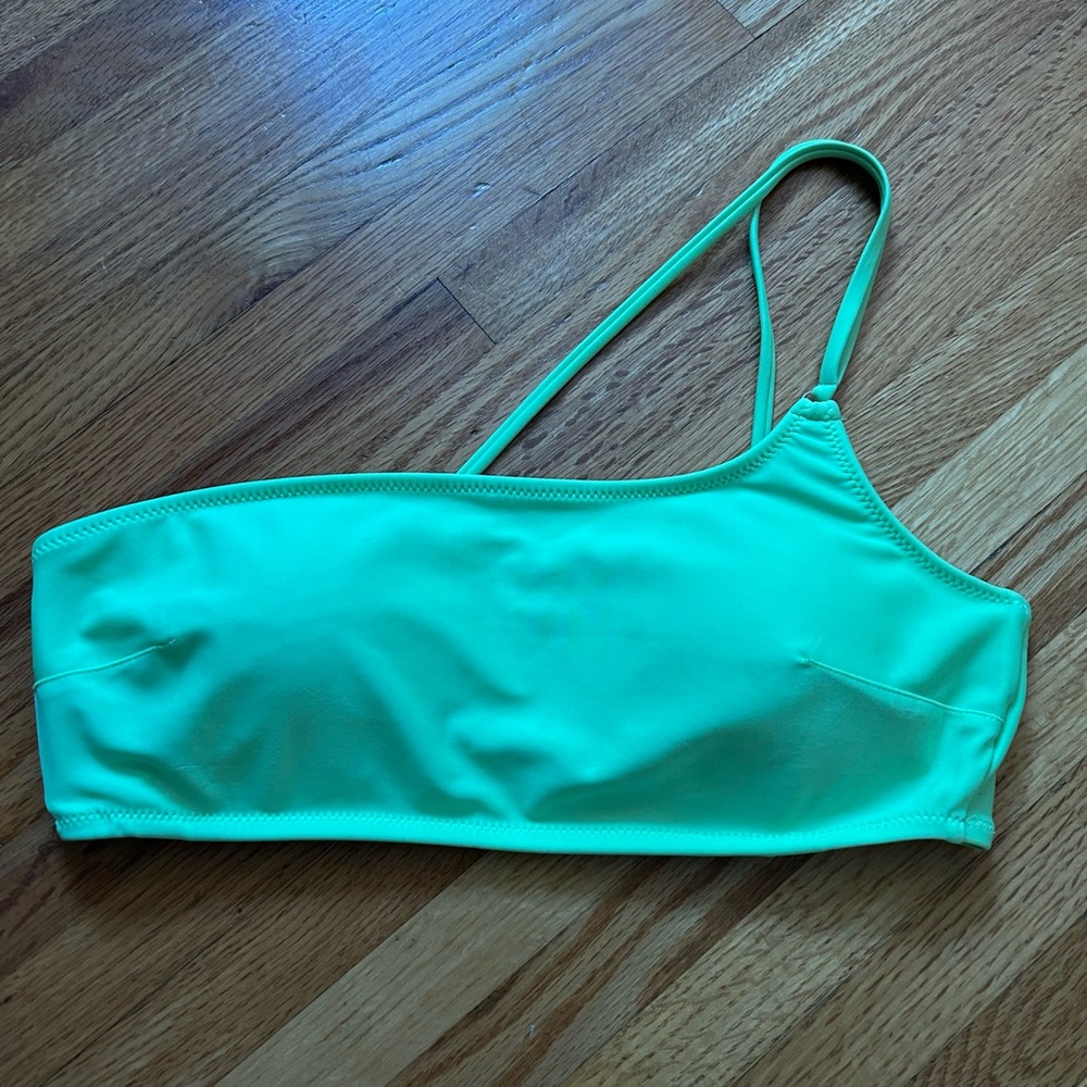 Aerie Teal Colored Side Strapped Bikini Top Vibrant One-Shoulder Bikini Top
